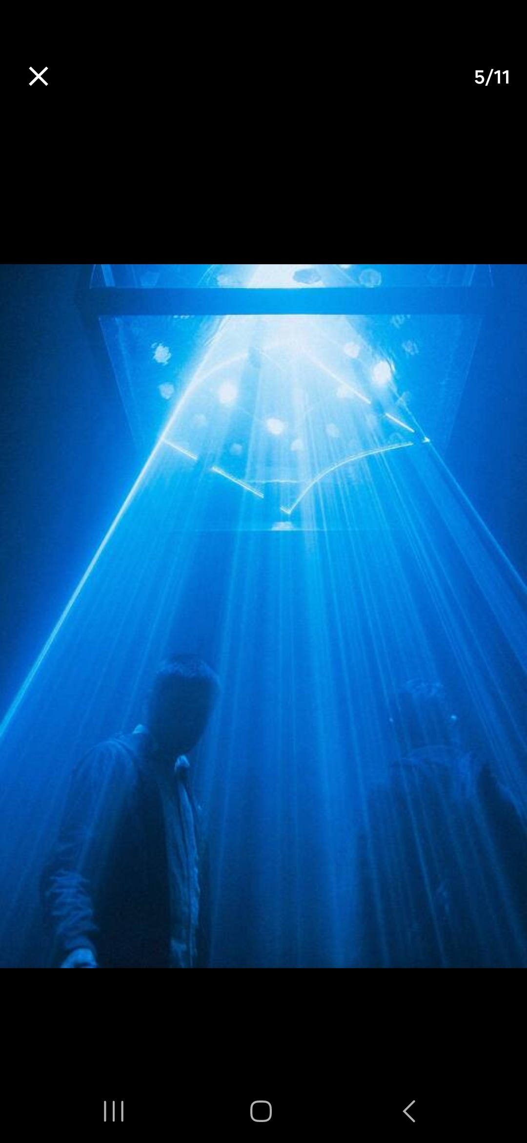 Chroma — blue laser light installation