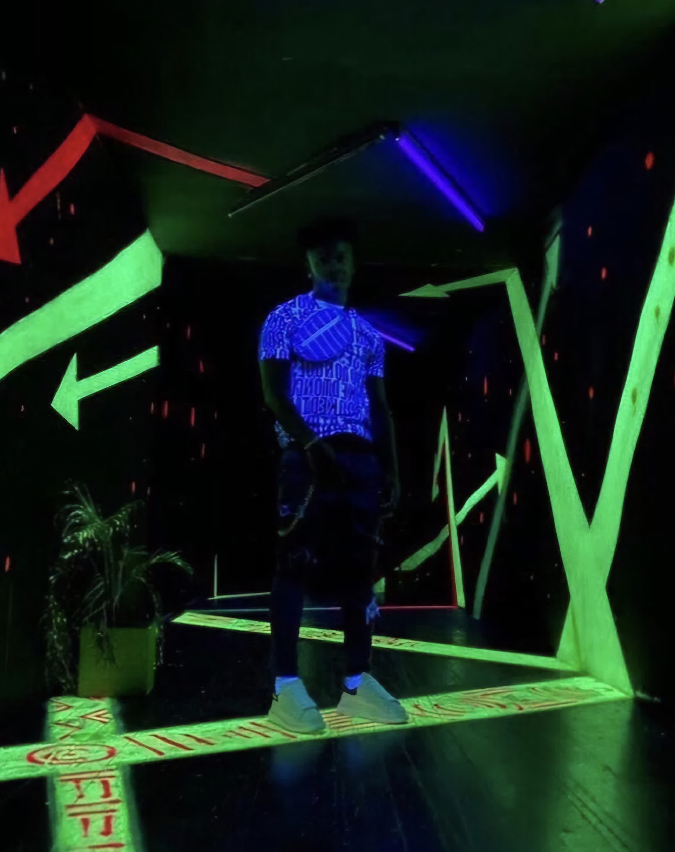 Sankofa — UV-reactive installation in Accra